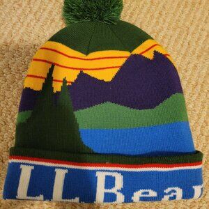 L.L. Bean pom pom beanie